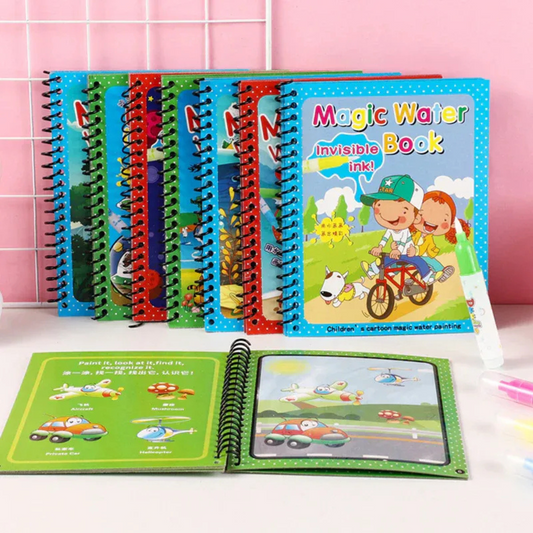 Magic Water Drawing Coloring Book (Set of two)