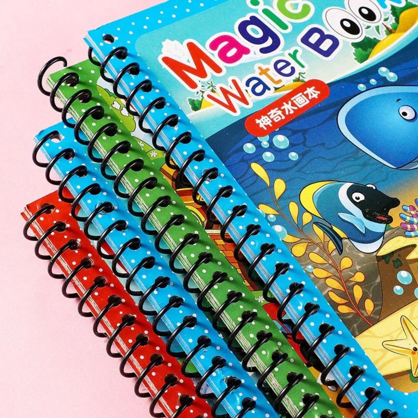 Magic Water Drawing Coloring Book (Set of two)