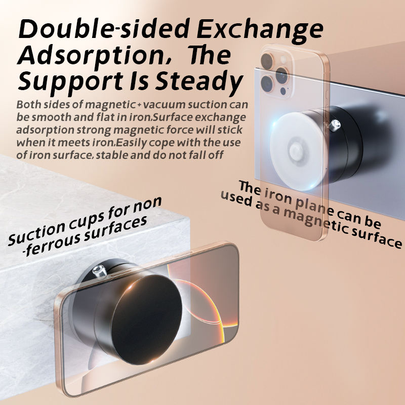 360° Rotatable Magnetic & Suction Cup Mobile Stand | Car, Desk & Travel Phone Holder