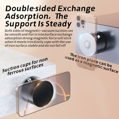 360° Rotatable Magnetic & Suction Cup Mobile Stand | Car, Desk & Travel Phone Holder